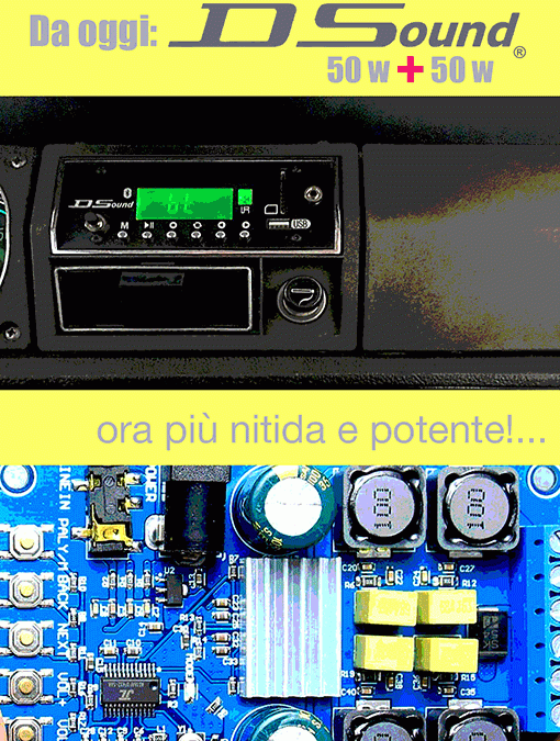 DSound: da oggi 18 ottobre 2021 nuovo amplificatore 50w+50w, nascita Garage DSound.